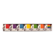 Pantone Geschenkbox Pride 7er Set Espressotassen, Porzellan-Becher, Espressobecher, Espresso Tassen, 120 ml, spülmaschinenfest, Regenbogenfarben, Einheitsgröße Pack, 7