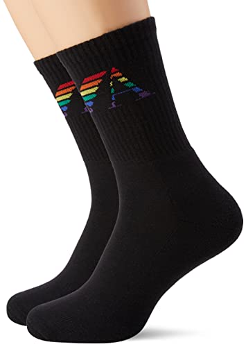 Emporio Armani Underwear Herren 2 Pack Short Sporty Socken, Black/Rainbow, ONE Size (2er Pack)