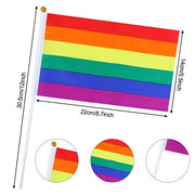 30 Stück Mini Hand LGBT Fahnen Regenbogen Gay Pride Dekorative Hofflaggen Gay Pride Rainbow Hand Held Flagge LGBT Lesben Gay Pride Kleine Flaggen Homosexuell Rechte Flagge