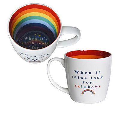 When It Rains Look For Rainbows Inside Out Mug In Gift Box Special Mugs Gifts