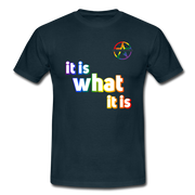 It is what it is T-Shirt mit STAR QueerWorld Logo - Navy
