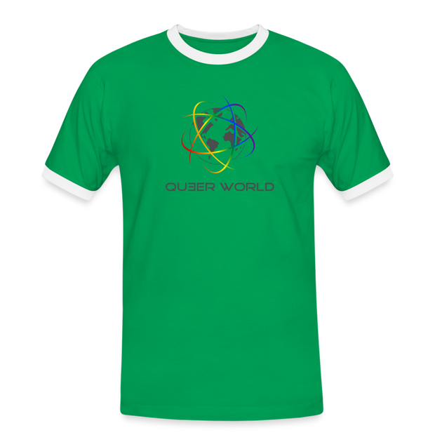 T-Shirt mit original QueerWorld Logo - Kelly Green/Weiß