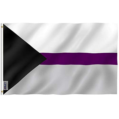 ANLEY Fly Breeze 3x5 Fuß Demisexuelle Pride-Flagge - Lebendige Farbe und UV-Lichtechtheit - Leinwandkopf und doppelt genäht - Demisexuelle Pride-Flagge mit Messingösen 3 x 5 Ft