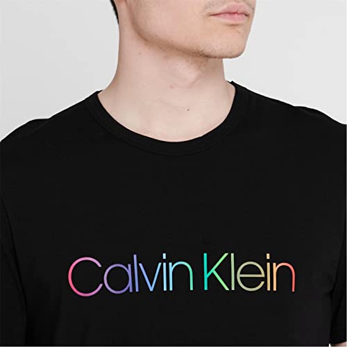 Calvin Klein Herren Lounge Logo T-Shirt, Schwarz, L