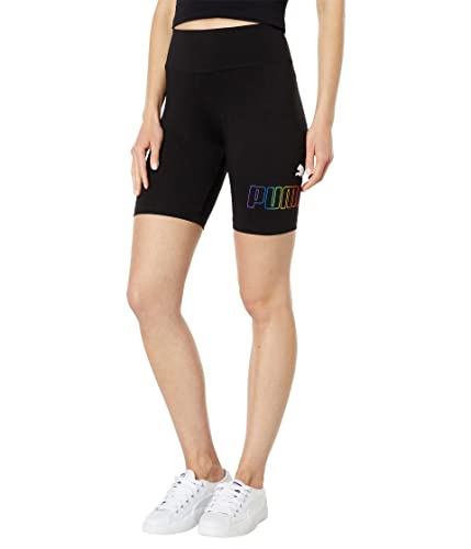 PUMA Damen Essentials+ Rainbow 17,8 cm Enge Shorts, Black, XX-Large