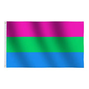 JZK 90 cm x 150 cm groß polysexuell Flagge für Wand, PolySexual Pride Flagge Flag, polysexuell Stolz Flagge für draußen, Karneval, Parade, groß LGBTQ Flagge LGBT, Gay Pride Festival Accessoire
