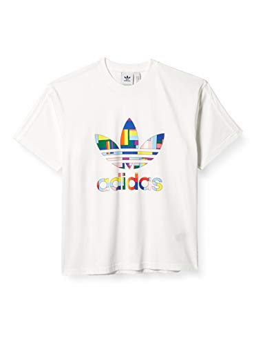 adidas Originals Herren Pride Flag Fill Tee T-Shirt, Weiß/Mehrfarbig, Klein