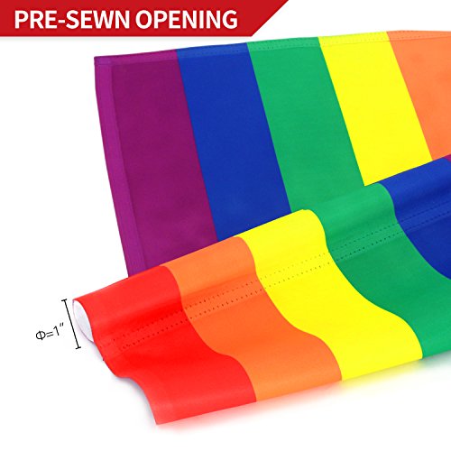 Anley Beidseitig Premium Gartenflagge, Regenbogen Homosexuell Pride Dekorative Gartenflaggen - Wetterfest & Doppelgenäht - 18 x 12,5 Zoll