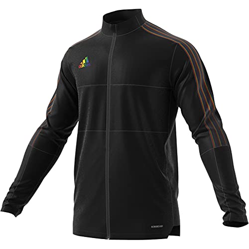 adidas Men's Standard Tiro Track Jacket Pride, Black, Small
