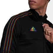 adidas Men's Standard Tiro Track Jacket Pride, Black, Small