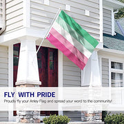 Anley Fly Breeze 3x5 Fuß Abrosexual Pride Flag - Lebendige Farbe und Lichtschutz - Canvas Header und Doppelnähte - Abrosexualität LGBT Flags Polyester mit Messingösen 3 X 5 Ft