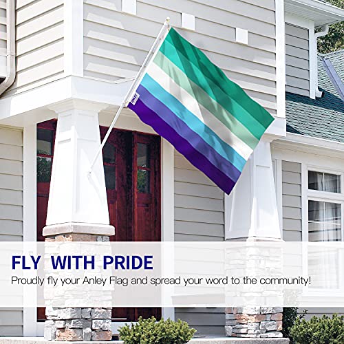 Anley Fly Breeze 3x5 Fuß MLM Vincian Pride Flag - Lebendige Farbe und Lichtschutz - Canvas Header und Doppelnähte - Männer lieben Männer Homosexuell LGBT Flaggen Polyester mit Messingösen 3 X 5 Ft