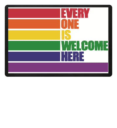 Every one is Welcome here  - Fußmatte - QueerWorld