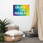Enjoy the Moment Leinwandbild in Rainbow Design - QueerWorld