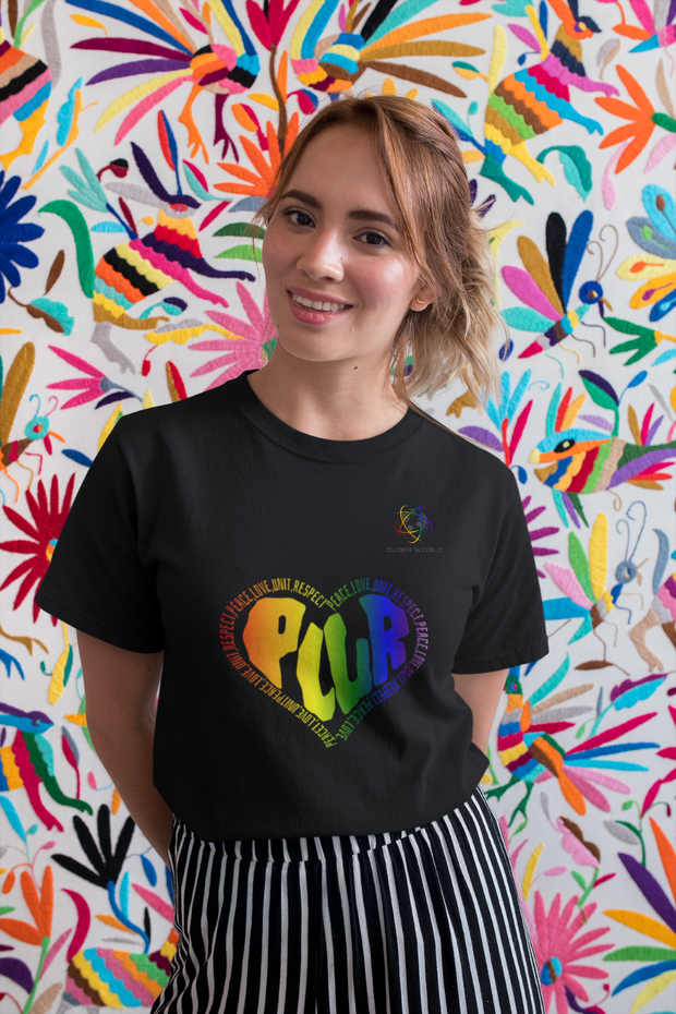 PLUR T-Shirt mit original QueerWorld Logo