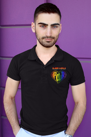 Poloshirt PLUR mit QueerWorld Motiv