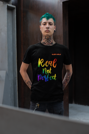 Real not perfect T-Shirt mit QueerWorld Logo