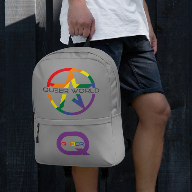 Rucksack STAR-QUEER in Rainbow Color (Grau) - QueerWorld