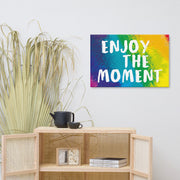 Enjoy the Moment Leinwandbild in Rainbow Design - QueerWorld