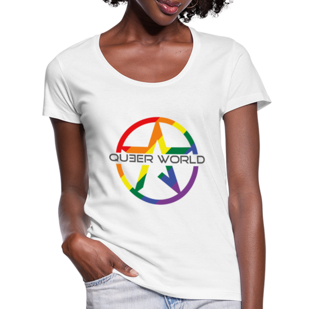 T-Shirt STAR mit U-Ausschnitt - QueerWorld