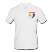 Poloshirt PLUR mit QueerWorld Motiv - Weiß