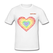 LGBT-LOVE T-Shirt mit QueerWorld Motiv - Weiß