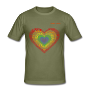 LGBT-LOVE T-Shirt mit QueerWorld Motiv - khaki Grün