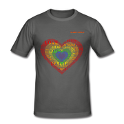 LGBT-LOVE T-Shirt mit QueerWorld Motiv - Graphite