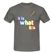 It is what it is T-Shirt mit STAR QueerWorld Logo - Graphit