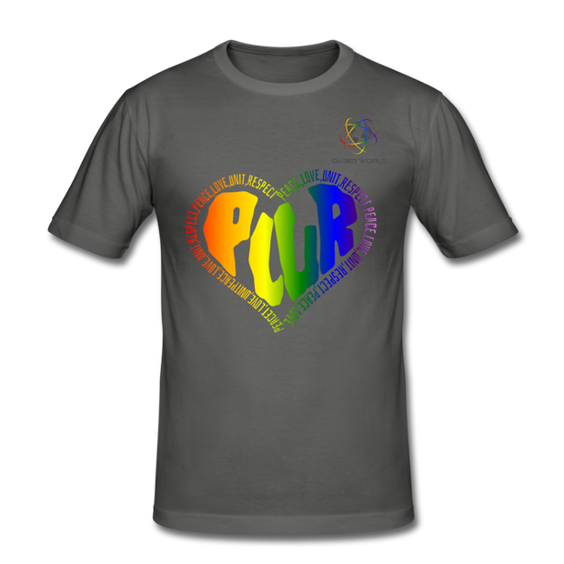 PLUR T-Shirt mit original QueerWorld Logo - Graphite