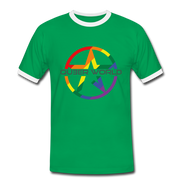 LGBT T-Shirt mit QueerWorld STAR Motiv - Kelly Green/Weiß