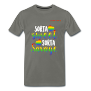Sorta sweet, sorta savage T-Shirt mit QueerWorld Logo - Asphalt