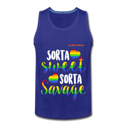 Sorta Sweet, sorta savage Tank Top mit QueerWorld Logo - Königsblau