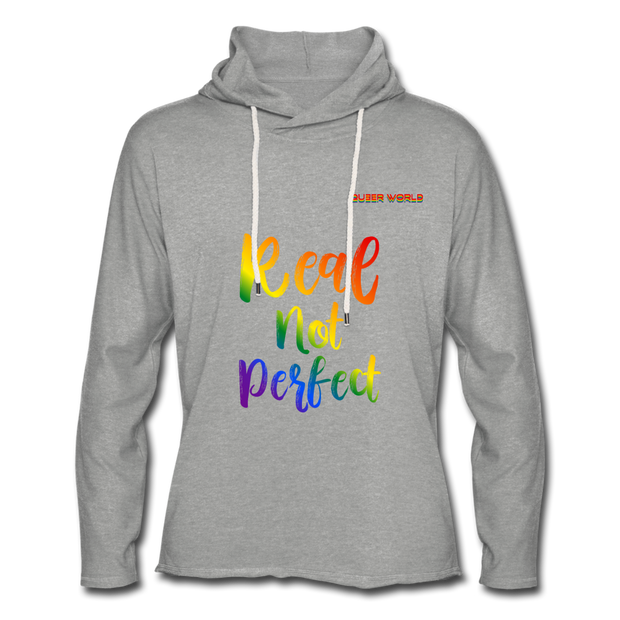 Real not perfect Pullover mit QueerWorld Motiv - Grau meliert