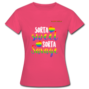 Sorta sweet, sorta savage T-Shirt mit QueerWorld Logo - Azalea