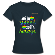 Sorta sweet, sorta savage T-Shirt mit QueerWorld Logo - Navy