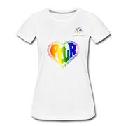 PLUR T-Shirt mit original QueerWorld Logo - Weiß
