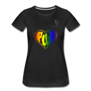 PLUR T-Shirt mit original QueerWorld Logo - Schwarz