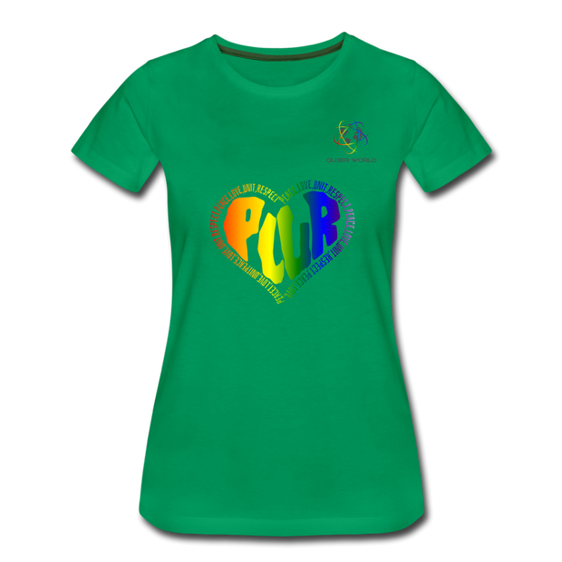 PLUR T-Shirt mit original QueerWorld Logo - Kelly Green