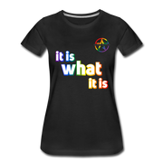 It is what it is T-Shirt mit STAR QueerWorld Logo - Schwarz