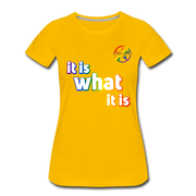 It is what it is T-Shirt mit STAR QueerWorld Logo - Sonnengelb