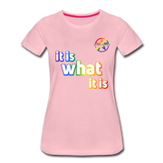 It is what it is T-Shirt mit STAR QueerWorld Logo - Hellrosa