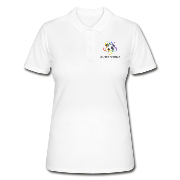 Poloshirt mit original QueerWorld Logo - Weiß