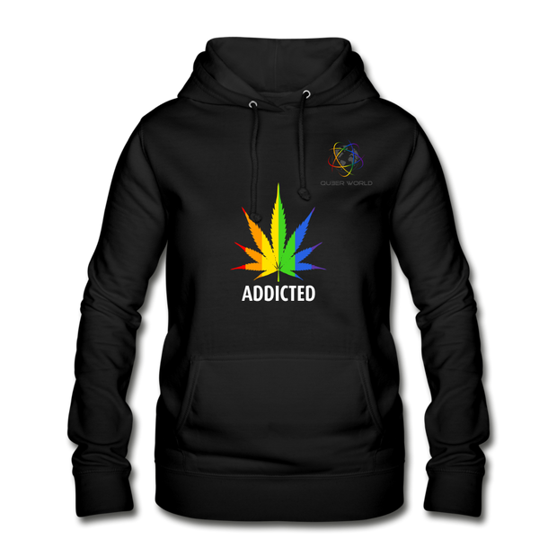 ADDICTED Pullover mit original QueerWorld Logo - Schwarz