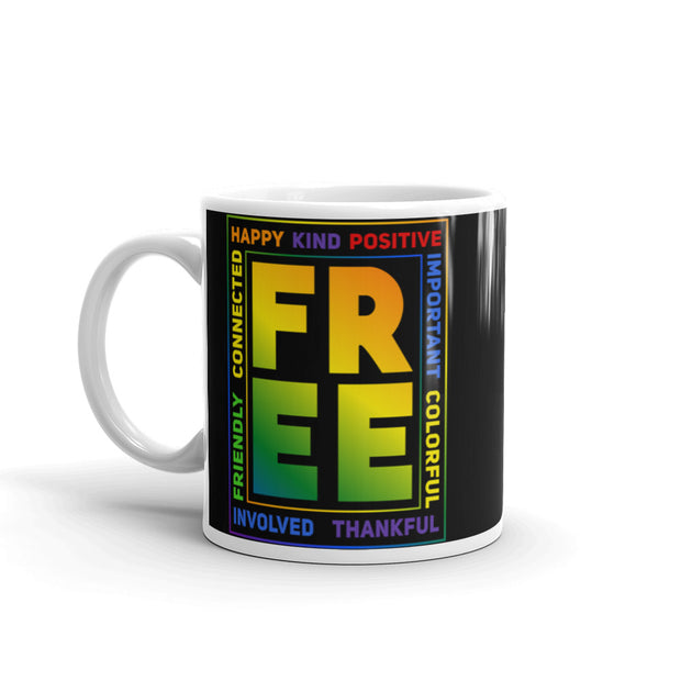 LGBT/Rainbow Tasse FREE (Schwarz) - QueerWorld