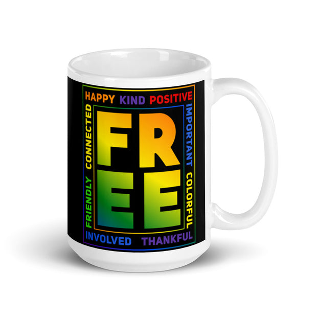 LGBT/Rainbow Tasse FREE (Schwarz) - QueerWorld